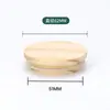Taza para Velas Fabricada en Fábrica con Tapa de Madera de Pino y Bambú, Tapa con Sello de Anillo de Silicona, Recipiente de Cera Hecho a Mano, Tapa de Taza para Portavelas