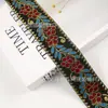 Fita Jacquard Bordada Estilo Étnico com Fio Dourado 5cm Fita para Embalagem de Caixa de Presente Saia com Rosto de Cavalo Fantasia de Performance Acessórios DIY Atacado