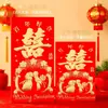 Pequeños Sobres Rojos para Bodas, Sobres Rojos Pequeños de Año Nuevo, Sobres Rojos Universales con Caracteres de Feliz Año Nuevo para el Año del Cordero