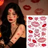 Diamante de sangre transfronterizo maquillaje de vampiro cara diamante Halloween pegatinas faciales accesorios pegatinas de maquillaje telaraña plasma sanguíneo sangre falsa
