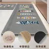 Alfombra de Piso Tejida de Lino de Imitación Simple para Cocina, Alfombra Especial para Cocina que Absorbe Agua y Aceite, Antideslizante, Resistente a las Manchas, Felpudo de Alfombra