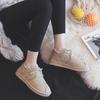 Botas Botines de Mujer 2019 Nuevas Invierno Piel Uno Forro Polar Zapatos de Algodón Combinan con Todo Estilo Coreano Estudiante Botas de Nieve de Invierno para Mujer