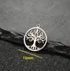 Comércio Exterior Primavera Novo Aço Inoxidável Cortado Árvore da Vida Pingente Brincos DIY Colar Pulseira Acessórios Frescos
