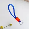 Cordão Colorido com Nó para Celular Criativo Curto Trançado Cordão para Capa de Celular Chaveiro Desmontável Alça Anti-Perda 13cm