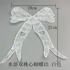 Corbata Bordada Tridimensional Hidrosoluble Cortada en Organza Decorada a Mano con Procesamiento de Moño de Diamante y Personalización de Sue