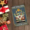Fmcmly Cada Pequeña Cosa Saldrá Bien Letreros Metálicos Vintage Hippie Boho Arte de Pared Regalos de Ánimo para Mujeres Hogar Cocina Oficina Dormitorio Sala de Estar Cafeterías Decoración de Pared 8x12 Pulgadas