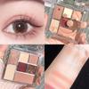 Helen beauty paleta de sombras de nove cores uma placa multiuso fosca com lantejoulas e brilho fino placa de reparo de sombra maquiagem transfronteiriça atacado