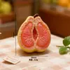 Miniatura de Meia Fruta de Pomelo Pequena Loja de Frutas Resina Acessórios para Chaveiro DIY Decoração