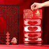 Surpresa de Feliz Aniversário Envelope Vermelho Criativo para Presente de Aniversário de Idosos com Palavras de Bênção e Palavras de Bênção Envelope Vermelho Dobrável