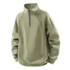 Sudadera con medio cierre de punto Huamian de peso pesado para hombre 2025 Otoño Nueva Americana Holgada Casual Pulóver