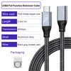 Cable de Extensión USB4 Par Trenzado 40 Gbps Tipo C 5K 60Hz