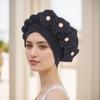 Amazon Aliexpress Transfronterizo Nuevo Sombrero de Tres Capas con Trenzas Retorcidas Grandes y Flor Pequeña Pegajosa Sombrero Baotou en Diez Colores en Stock