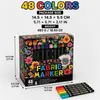 ¡Guau, 48 marcadores de tela de colores, bolígrafos de pintura para tela a base de agua, bolígrafos de graffiti para dibujo a mano resistentes al agua, bolígrafos DIY para ropa y mantas