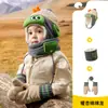 Sombrero Infantil de Bebé de Limón Otoño e Invierno Protección para las Orejas Sombrero Cálido para Niños y Niñas Sombrero Lei Feng de 25 Piezas Set de Tres Piezas Invierno