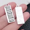 Símbolos de Instrumentos Musicales de Plata Antigua Colgante Retro Joyería de Aleación Colgante Accesorios para Pulsera Collar Llavero DIY