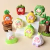 Miniaturas de Legumes Desenho Animado Acessórios Fofos DIY Chaveiro Boneca Surpresa Enfeites de Mesa Peças de Resina