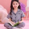 Pijamas para niñas, pantalones de verano de manga corta, finos, para niñas grandes, ropa de verano para bebés con dibujos animados, venta al por mayor