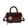 Bolso de Invierno 2024 para Mujer con Textura Retro, Color Sólido, a la Moda, de Hombro, Elegante, Pequeño Cuadrado, Simple, Portátil, Bandolera