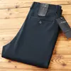 Pantalones largos rectos de sarga para otoño e invierno, combinan con todo, algodón elástico de alta gama, nuevos, engrosados, cepillados, pantalones casuales para hombre