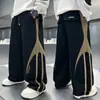 Roupas Infantis Calça Esportiva Listrada com Fita para Meninos Primavera 2026 Nova Calça Casual de Perna Reta Infantil para Crianças Maiores Calça Solta Transfronteiriça