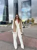 Comercio Exterior Transfronterizo Spot 2025 Estilo Europeo y Americano Moda Otoñal Nueva para Mujer Chaleco Chaleco de Gamuza