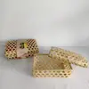 Empaque de regalo de pastel de luna del Festival de Medio Otoño, caja de regalo tradicional hecha a mano de alimentos y bocadillos, canasta tejida de bambú para souvenirs
