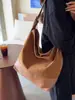 Bolsa marrón de estilo Maillard retro transfronteriza, bolsa de moda de alta gama para mujer de gran capacidad, bolso de hombro y para llevar debajo del brazo