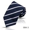 Corbata Rayada para Hombre Camisa Profesional de Negocios de Alta Gama Azul Azul Marino Anudada a Mano Corbata de 8cm Shengzhou Lista para Enviar