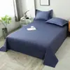 Sábana de Cama de Algodón Lavado de Color Sólido, Pieza Única, Sábana de Algodón Cepillado con Aloe Vera Amigable con la Piel, Artículo Único para Dormitorio Estudiantil, Adecuada para Todas las Estaciones