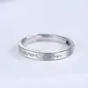 Anillo de Pareja Electrocardiograma para Hombres y Mujeres Un Par de Anillos Abiertos para Dedo Amor a Larga Distancia Regalo de Cumpleaños Anillos de Corazón Simples Modernos