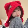 Nuevo Sombrero de Peluche con Orejas de Oso Lindo para Mujer Invierno 2025, A Prueba de Frío, Cálido, Protección para Orejas, Sombrero Lei Feng Grueso Versátil