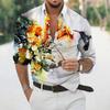 Comercio exterior europeo y americano Camisa de manga larga para hombre nueva de ocio personalidad retro impresión digital 3D camisa de talla grande ropa de hombre