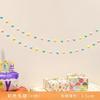 Bebê Aniversário decoração bola de pele corda puxar flor pendurado decoração quarto das crianças festa atmosfera fundo parede foto adereços