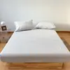 Algodón Puro Hilo Lavado Teñido en Hilo Funda de Sábana Ajustable de Algodón Puro Pieza Única Protector de Colchón Simmons Antideslizante a Prueba de Suciedad Cubierta de Cama Cama Juego de Sábanas