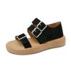 Sandálias Birkenstock para Mulheres 2025 Verão Nova Moda Versátil para Usar ao Ar Livre Sola Grossa Aumento Sandálias Romanas Birkenstock para Mulheres