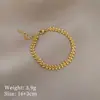 [Acero de titanio de cuerpo entero] Dongdaemun personalidad minimalista cadena de espiga de trigo pulsera femenina Red social retro novias