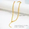 Collar Femenino Transfronterizo de Acero Inoxidable Chapado en Oro Real de 18K Cadena Hueso de Serpiente Cadena Lisa Moda Cadena de Clavícula Versátil Collar de Acero de Titanio