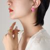 Temperamento francés Pendientes estilo Joker esmalte glaseado color Morandi pendientes transfronterizos no se decoloran joyería al por mayor