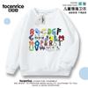 Ropa Legendaria de Letras Suéter Infantil de Manga Larga Primavera y Otoño Ropa Infantil Impresión de Monstruos de 26 Letras Estilo Moderno para Niños y Niñas