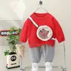 Ropa de Otoño Nueva para Bebé 2023 Estilo Coreano 0-3 Años Niños y Niñas Ropa de Moda de Animales para Bebé Conjunto de Dos Piezas Lote