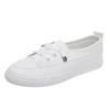 Primavera 2025 Novos Sapatos Brancos Personalizados Moda All-match Sapatos de Camada Única Simples Flat Casual Tênis Femininos Na Moda