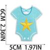 Ropa para Bebé Niño Pegatinas de Tela Bordadas Estrellas Etiquetas Bordadas por Computadora Parches de Ballena Pegatinas Decoración de Ropa Transferencia Térmica Al por Mayor
