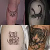 Artículos Populares Transfronterizos: Tigre Oscuro Audaz, Pez, Águila, Marcas de Rasguño de Escorpión, León Animal Pegatinas de Tatuaje Temporal