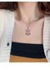 Collar de acero de titanio con cerradura de larga duración explosiva, colgante femenino simple de moda de alto sentido, luz de lujo, joyería de nicho al por mayor, no se decolora