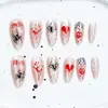 24 PIEZAS Colección de Arte para Uñas Bestseller Transfronterizo Navidad Halloween Flor Uñas Portátiles Ojo de Gato Halloween Piezas de Uñas Portátiles