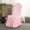 Falda elástica plisada funda para silla funda para silla de hotel restaurante funda para silla de banquete de boda funda de una pieza para palillos