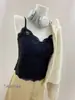 Camisola Francesa de Encaje con Cuello en V y Almohadillas Integradas, Ropa Interior Push-Up, Camiseta sin Mangas Ajustada