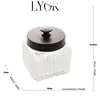 Pote de Vidro com Tampa em Metal Preto Vegas 800ml - Lyor