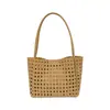 Bolso Canasta Nuevo de Viaje y Vacaciones Verano 2026, Bolso de Hombro y Axila Hueco Estilo Coreano, Bolso de Mano de Moda para el Trabajo