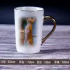 Taza de Cerámica con Foto y Logo, Taza Grabada, Regalo Personalizado para Reunión Anual Corporativa, Taza de Leche con Asa en Forma de C